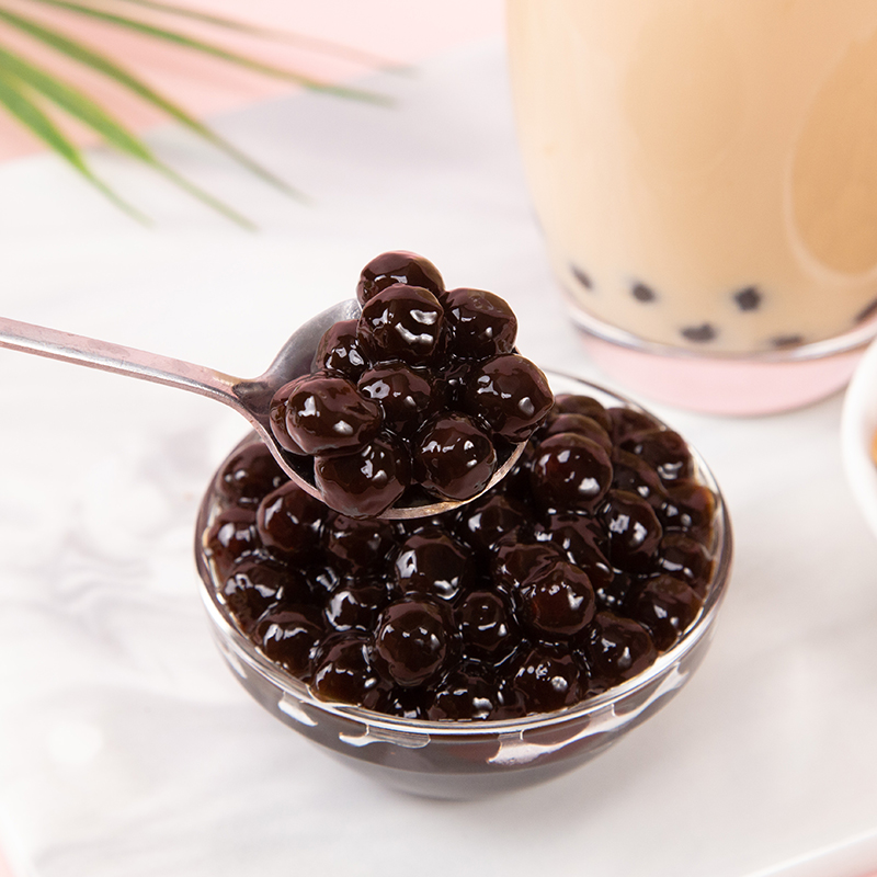 Black Sugar Flavored Milk Tea Pearl-New dessert favorite, pearl crystal balls
