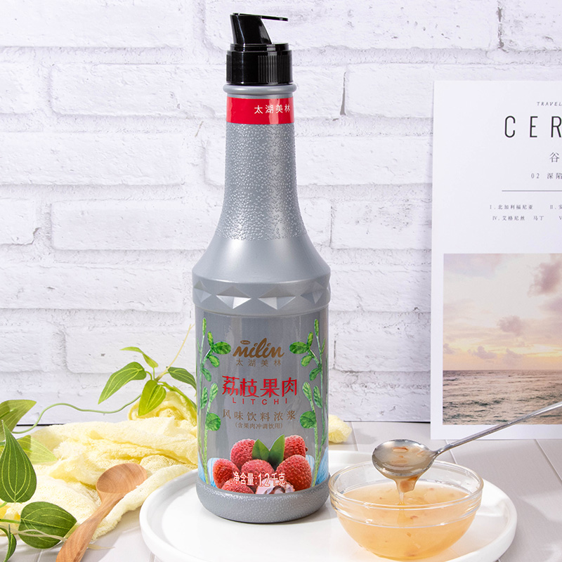 Fruit juice containing lychee pulp - Concentrated natural gifts.