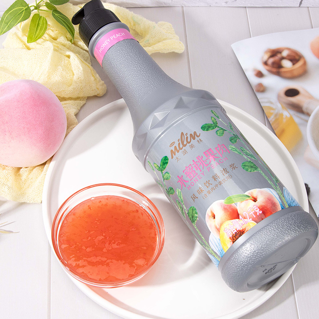 Peach pulp juice containing honey - Every drop jumps with sweet notes