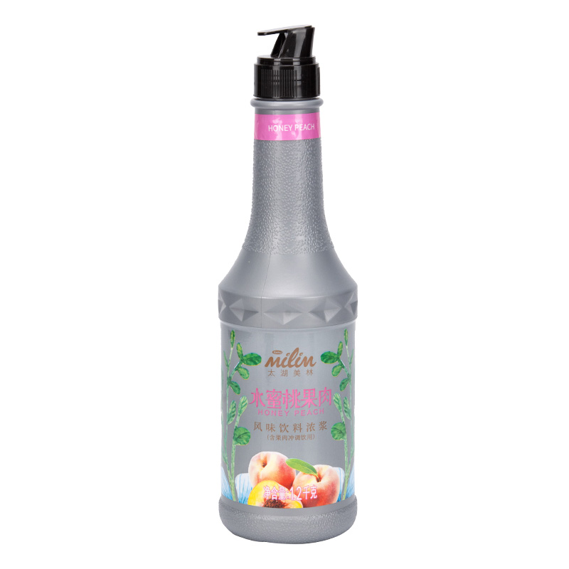 Peach pulp juice containing honey - Every drop jumps with sweet notes