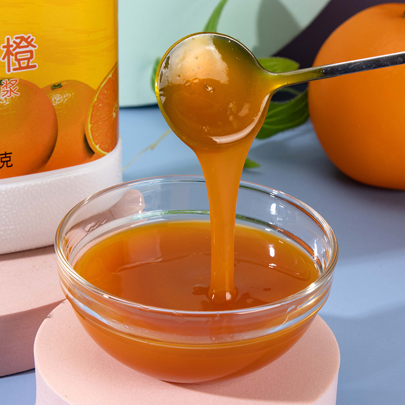 Orange juice - high magnification Selected concentrated orange juice, a natural choice